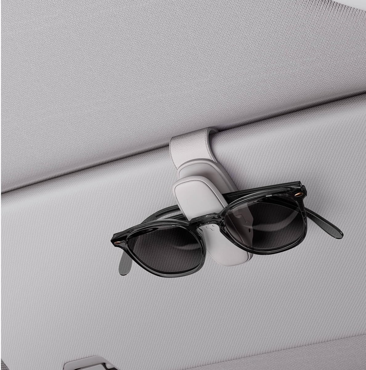 Spigen Silicone Clip Sunglass Holder for Car Sun Visor - Gray