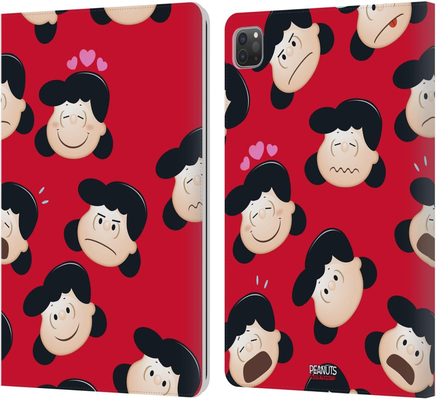 Peanuts Lucy Character Patterns Leather Wallet Case for iPad Pro