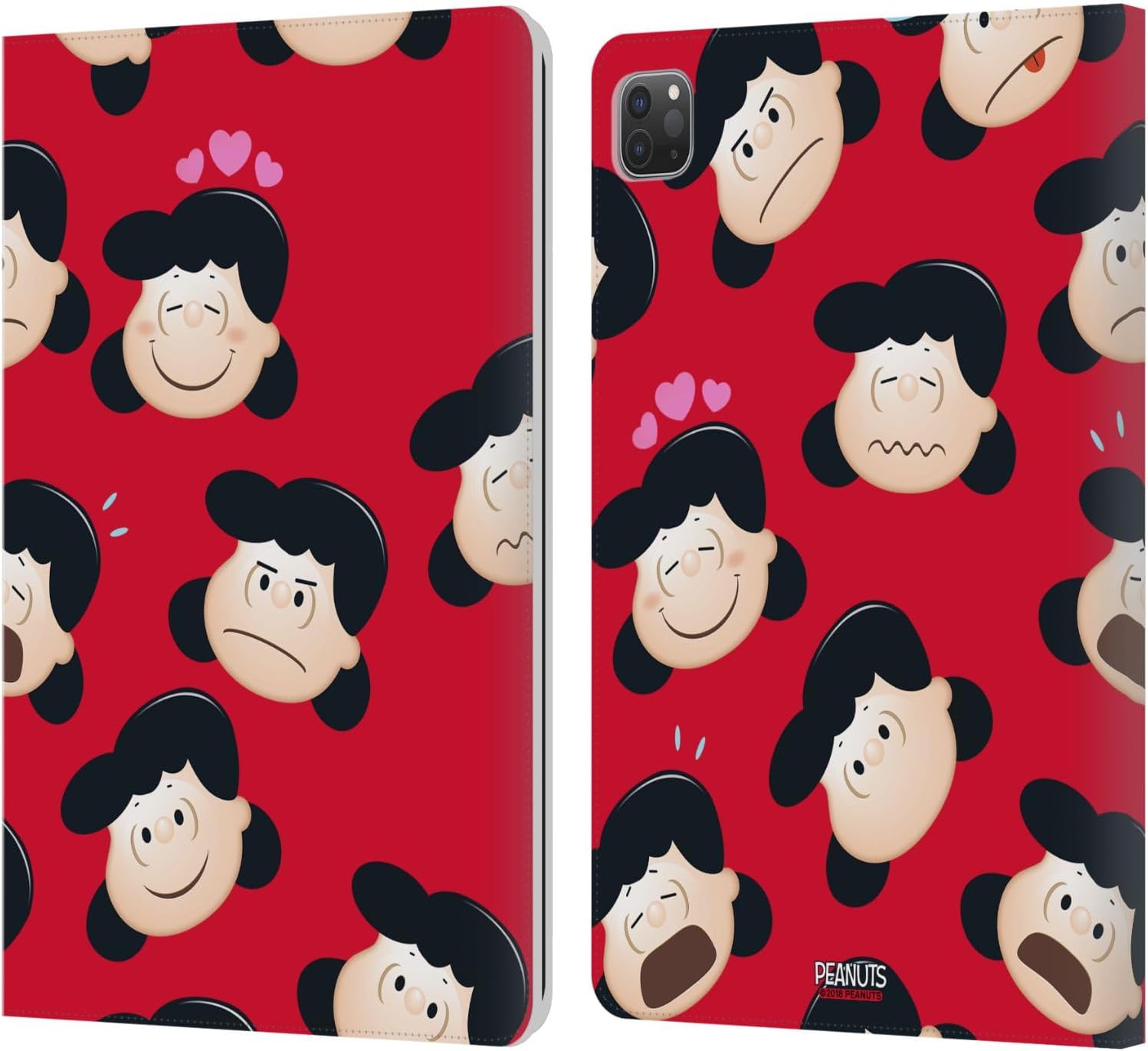 Peanuts Lucy Character Patterns Leather Wallet Case for iPad Pro