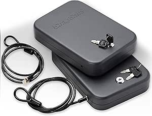 SnapSafe Portable Lock Box for Guns and Valuables - 2 Pack