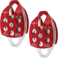 NewDoar 30 kN Large Rescue Pulley Double Sheave - Smooth Heavy Haul