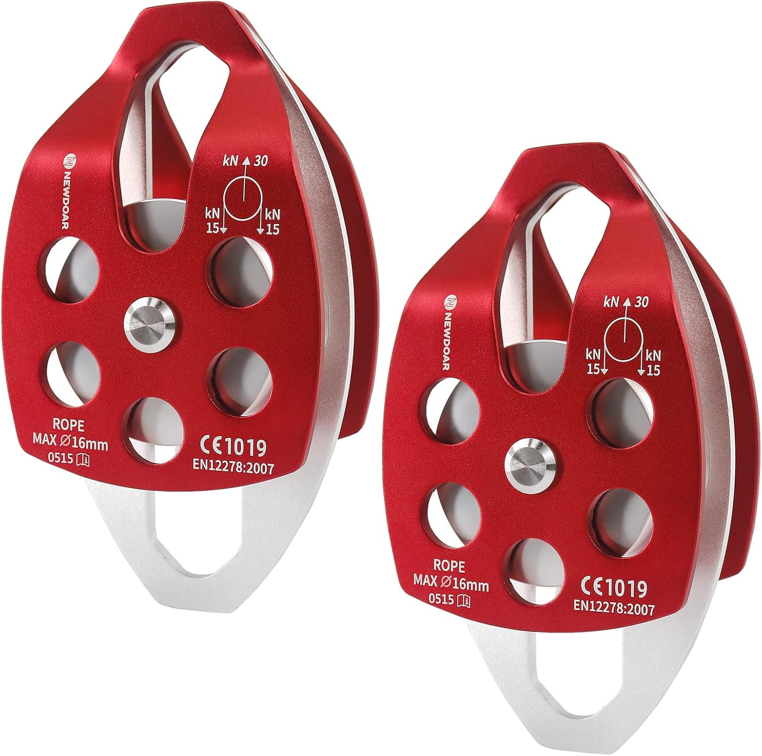 30 KN Large Rescue Pulley with Swing Plate for Climbing Needs