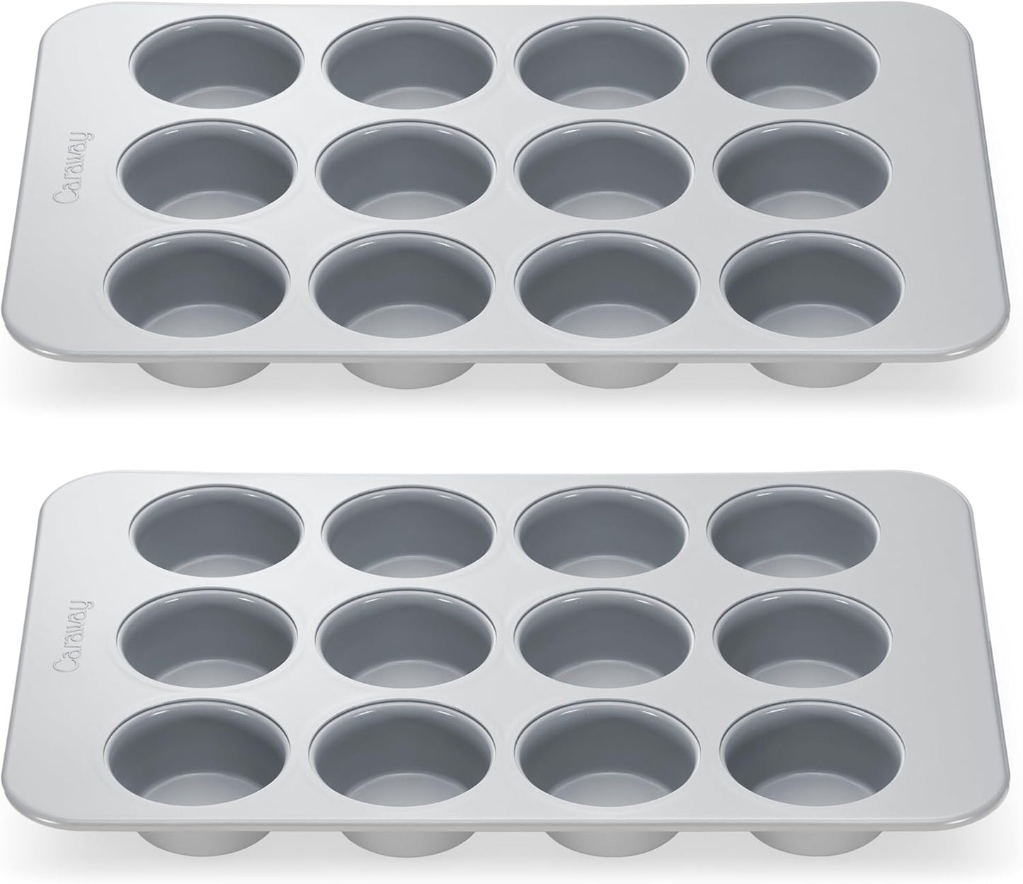 Caraway Non-Stick Ceramic 12-Cup Muffin Pan Duo for Baking