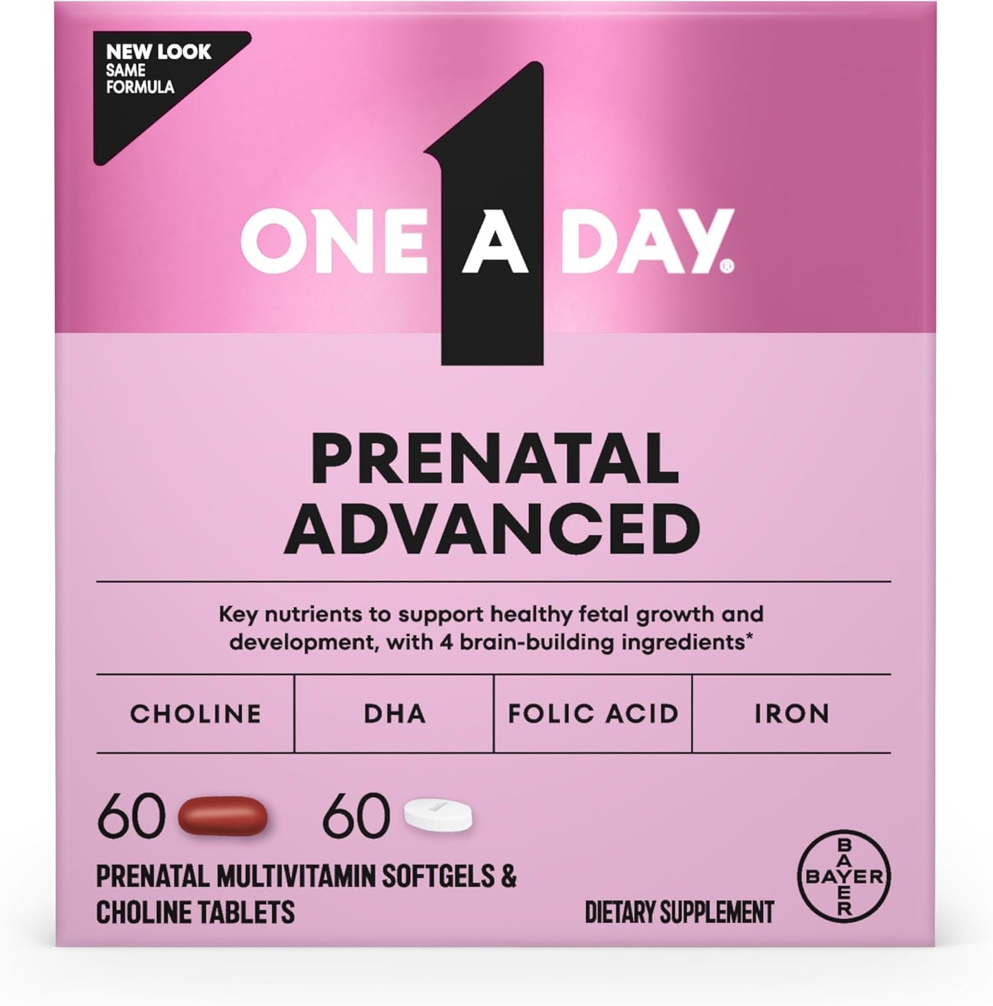 One A Day Prenatal Advanced Vitamins for Women's Health Support