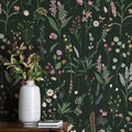 17.3 in x 393.7 in Floral Peel and Stick Wallpaper - Vintage Flower
