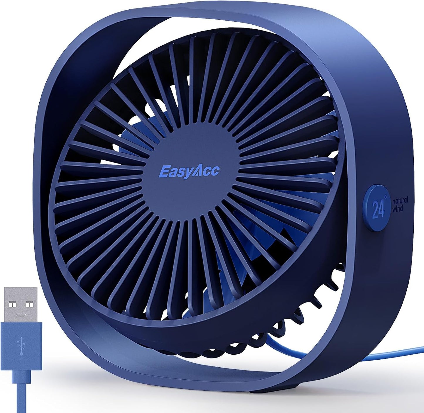 Powerful & Quiet USB Desk Fan by EasyAcc