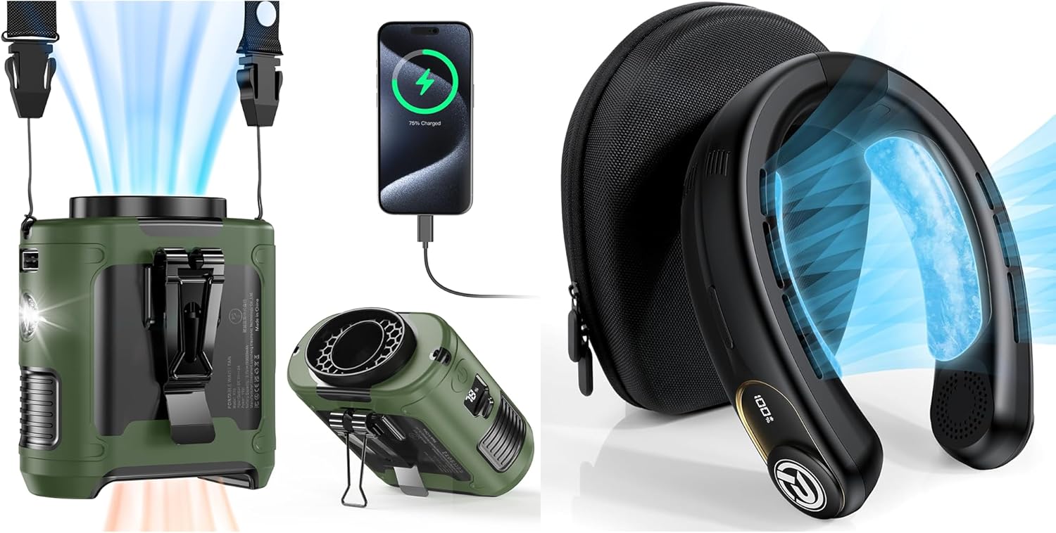 Portable Dual Fan for Ultimate Comfort