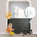 No-Drill Retractable Baby Gate for Stairs - Auto-Lock Safety