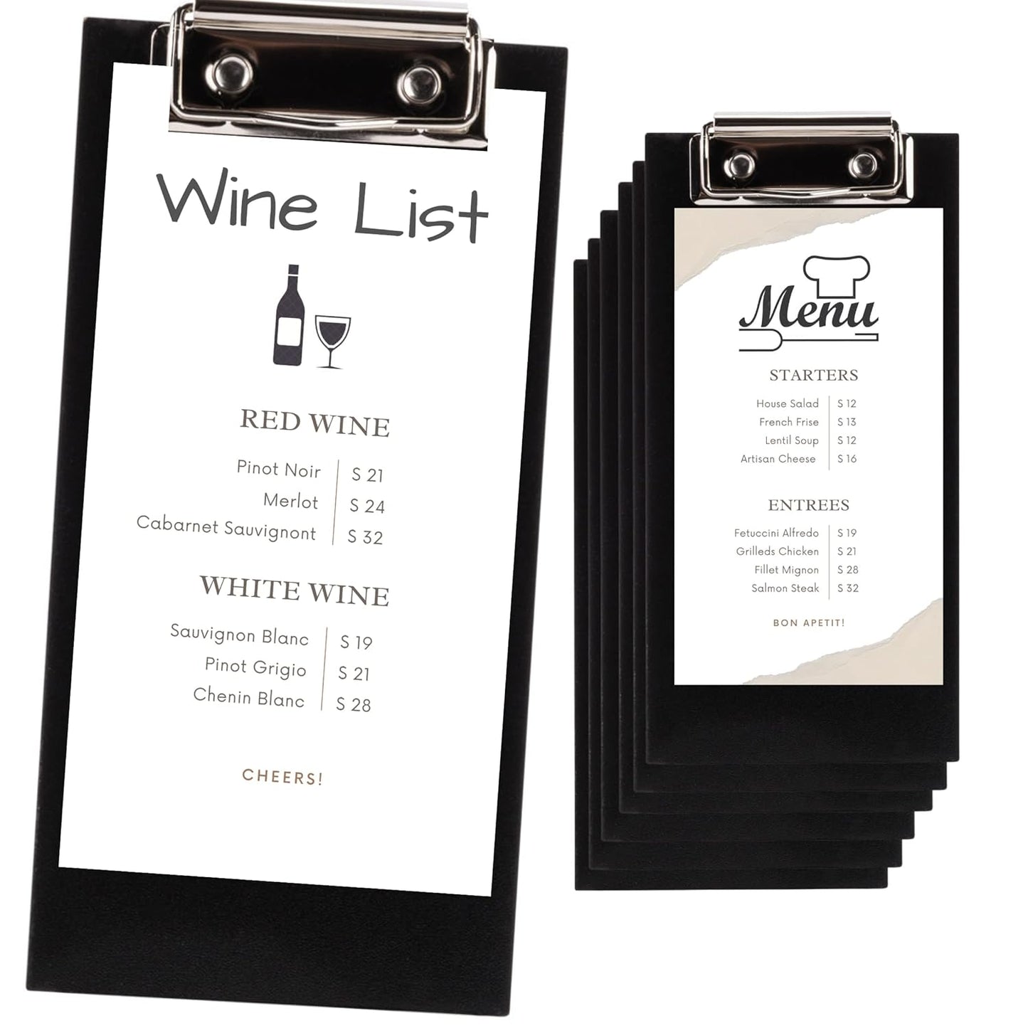 Olbia 10-Pack Wood Check Presenters for Restaurants and Cafes