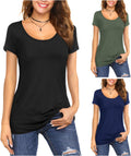 Amoretu Women's Scoop Neck Tees for Everyday Comfort and Style