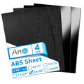 Art3d ABS Plastic Sheets 1/16 in 24x36 4 Pack - Textured Front, Smooth
