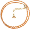 Handmade Citrine Beaded Gemstone Choker 18in - Elegant Everyday Wear