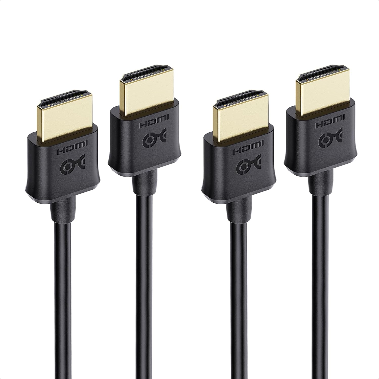 4K@60Hz Ultra Thin HDMI Cable 6ft x2 Bundle