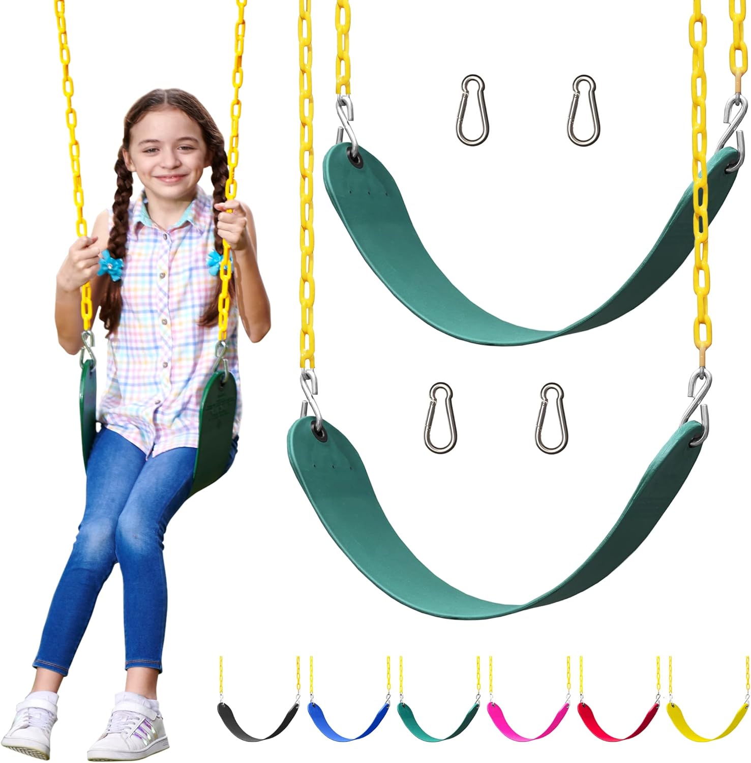 Jungle Gym Kingdom Swings for Outdoor Swing Set - Pack of 2