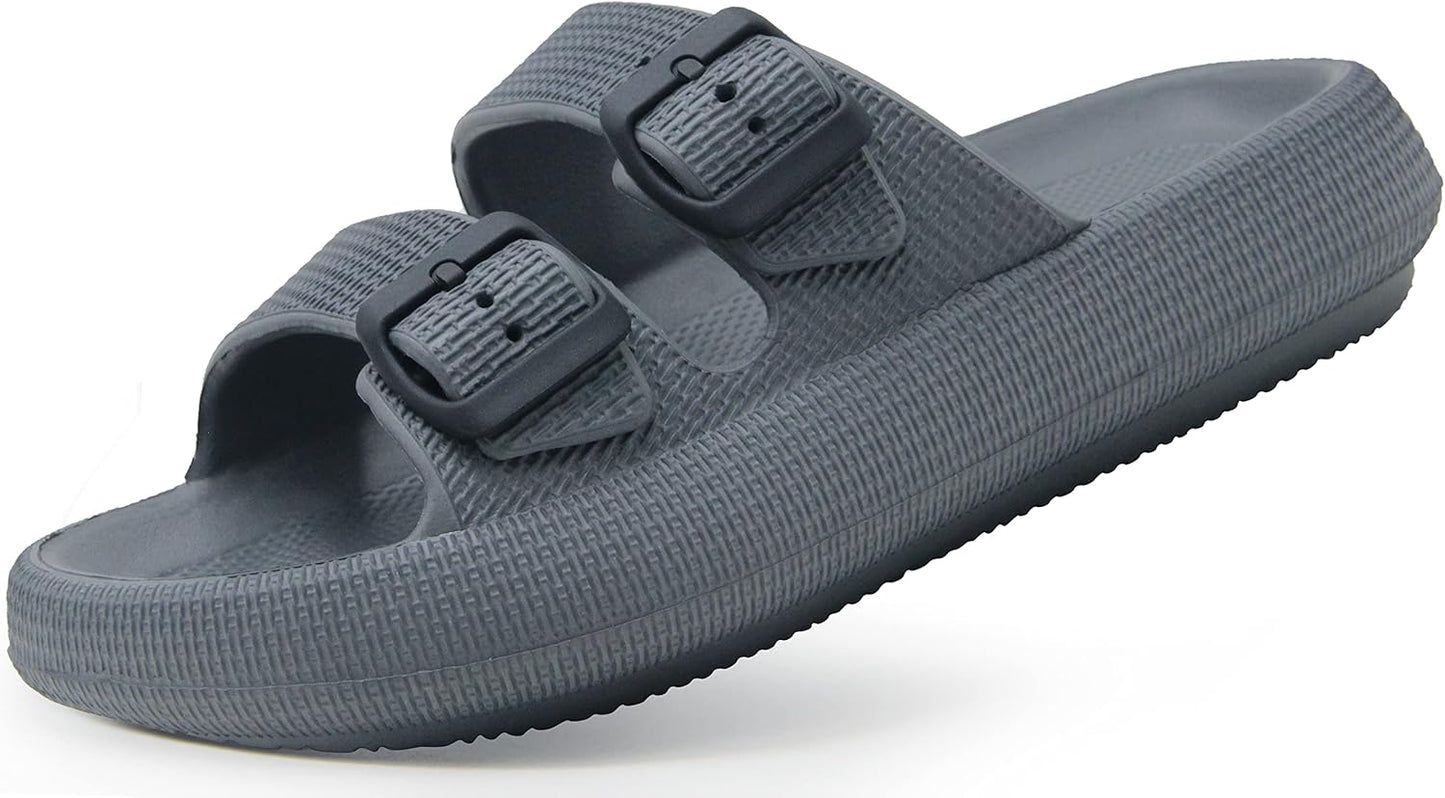 Pillow Slippers - Double Buckle Sandals by Weweya