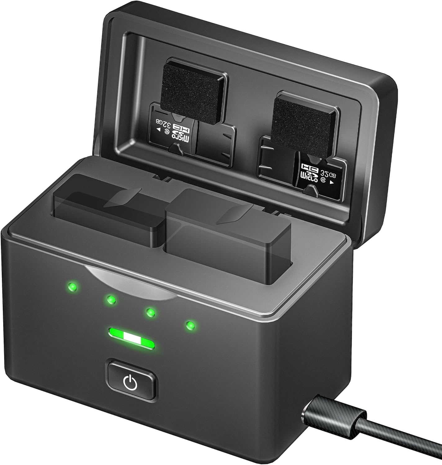 Battery Charger for GoPro Hero 13 with Dual Slots & Fast Charging