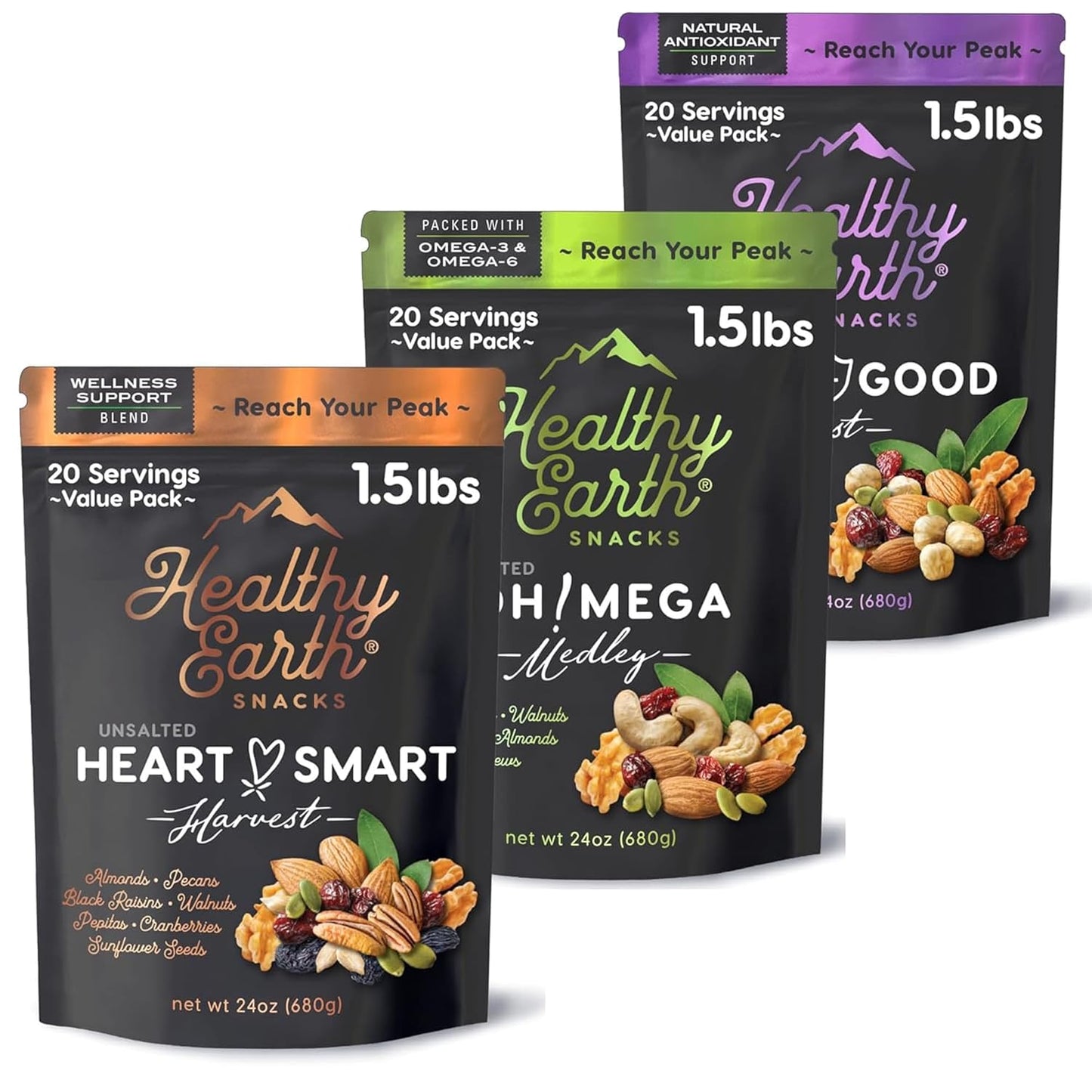 Mixed Nuts Unsalted Trail Mix Bundle - Healthy Gourmet Snacks
