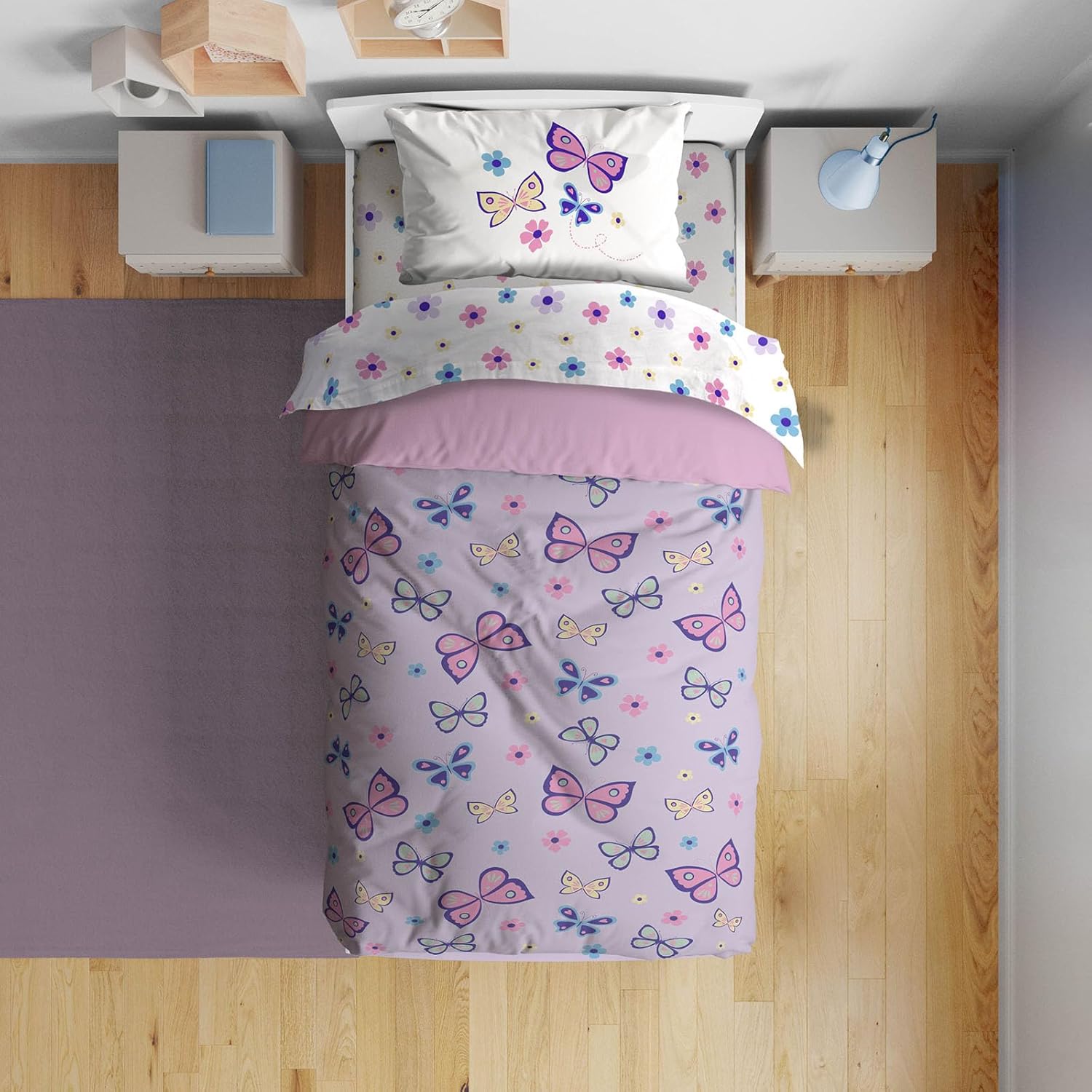 Sunny Side Up Butterfly Toddler Comforter Set for Sweet Dreams