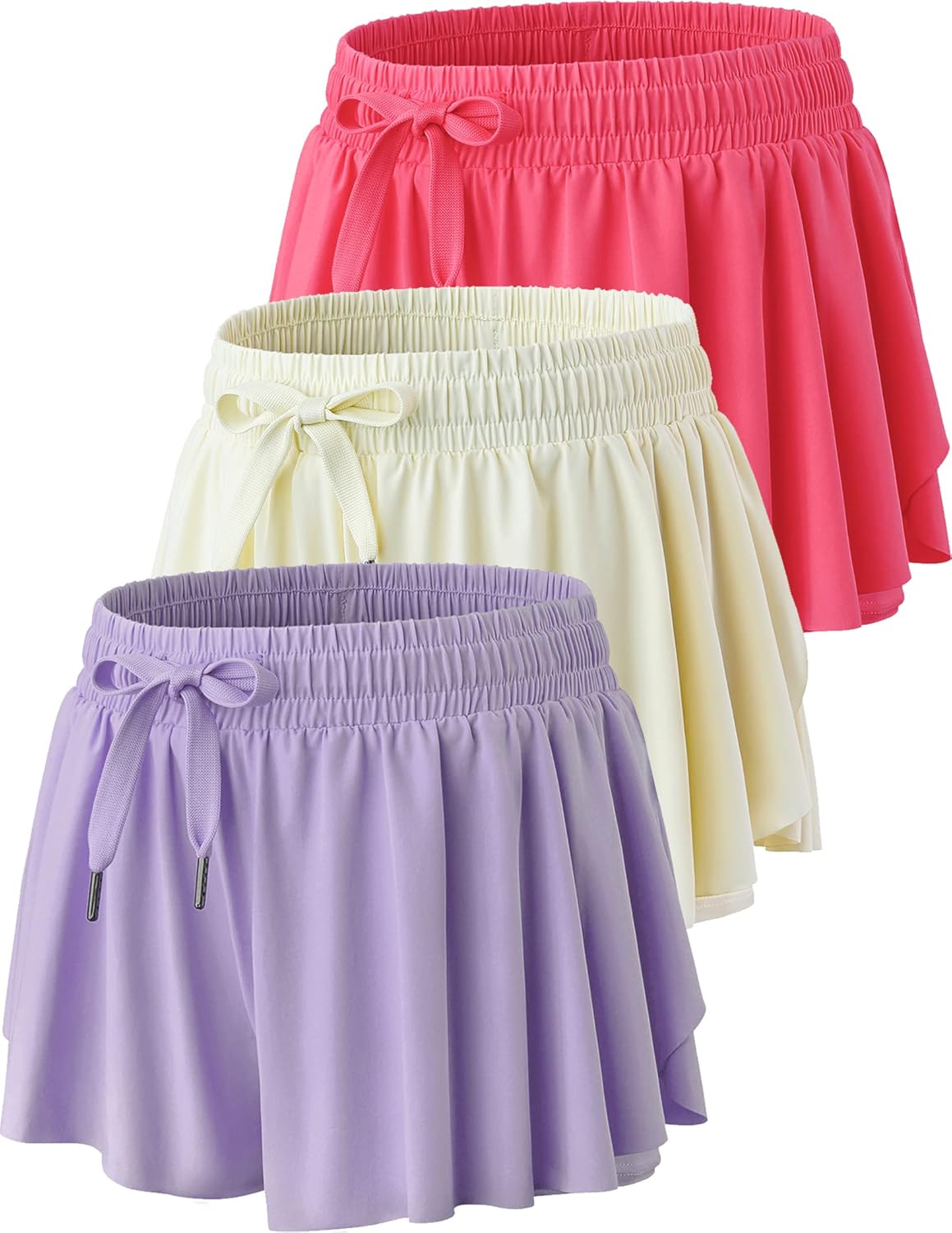 3 Pack Womens Flowy Running Shorts for Trendy Athletic Wear