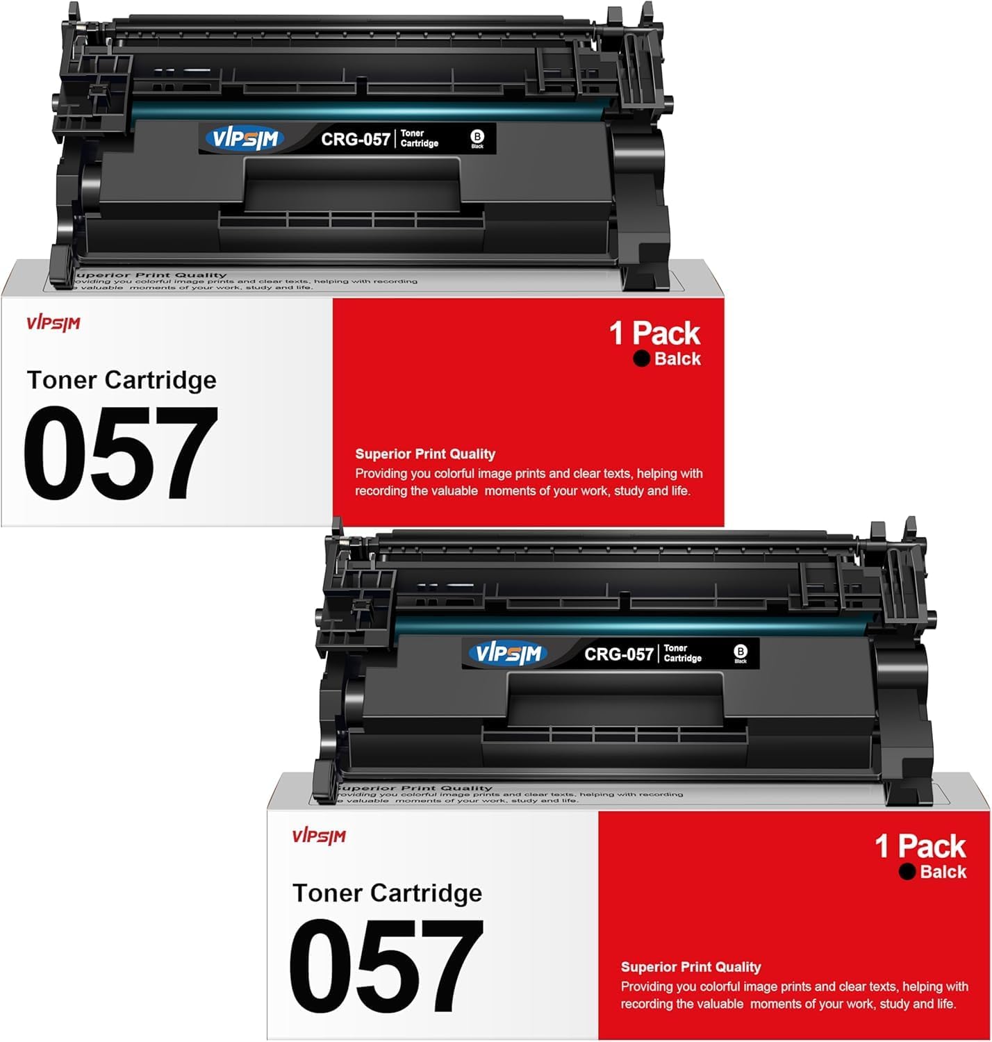 057 Toner Cartridge Replacement for Canon Printers - 2 Pack