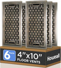 4x10 in Heavy Duty Walkable Floor Register 6 Pack - Durable Decorative