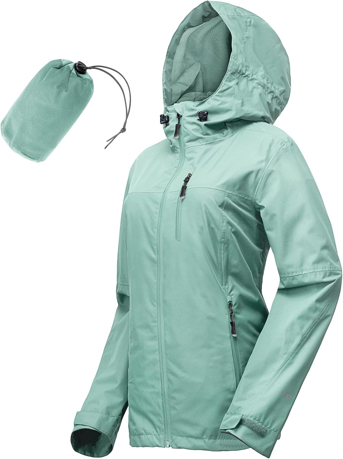 33,000ft Packable Rain Jacket for Women - Lightweight Waterproof
