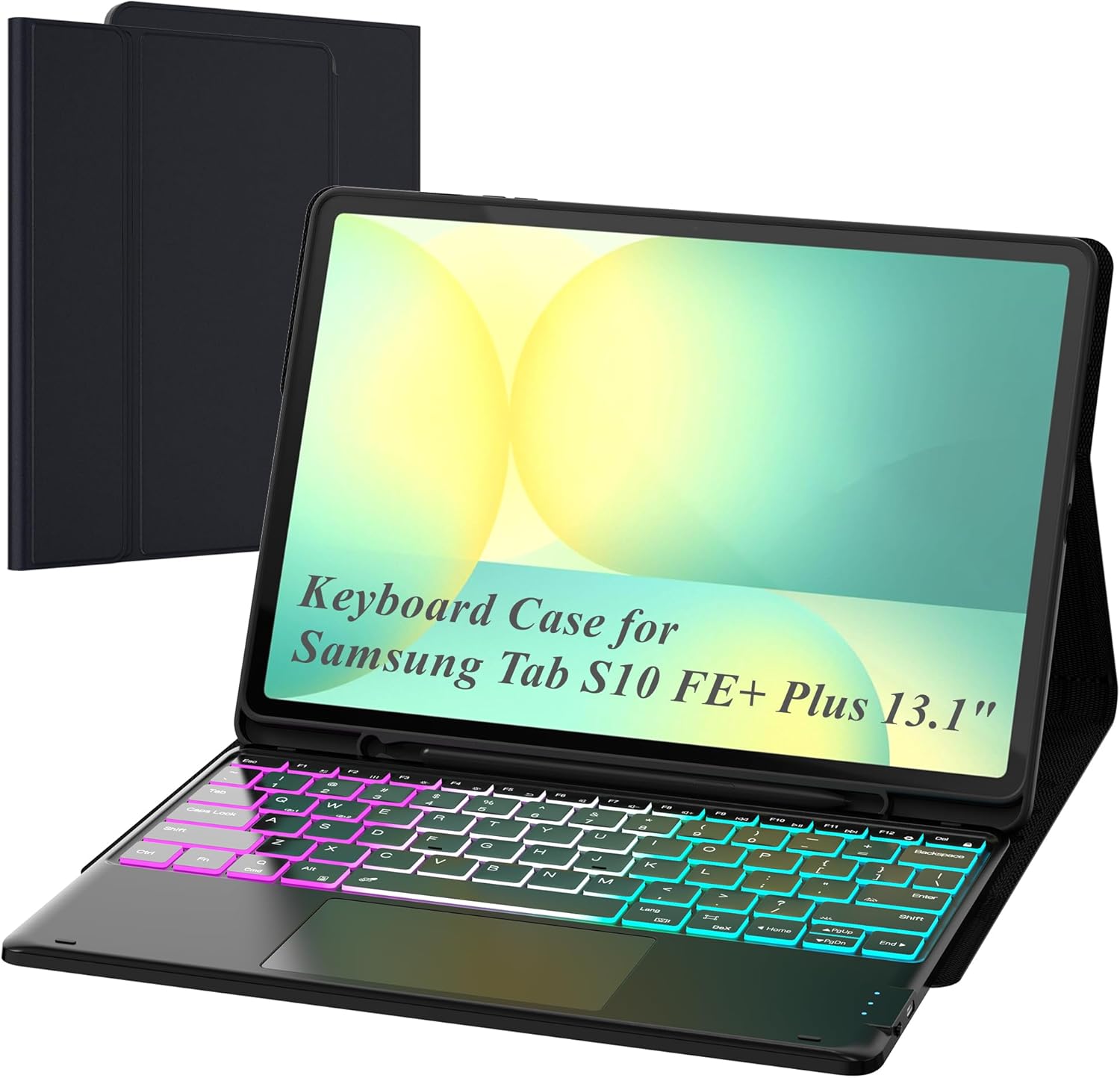Keyboard Case for Samsung Galaxy Tab S10 FE+ Plus with Backlit