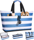 Beach Bag with Cooler 49L Large Beach Tote - Sandproof & Waterproof