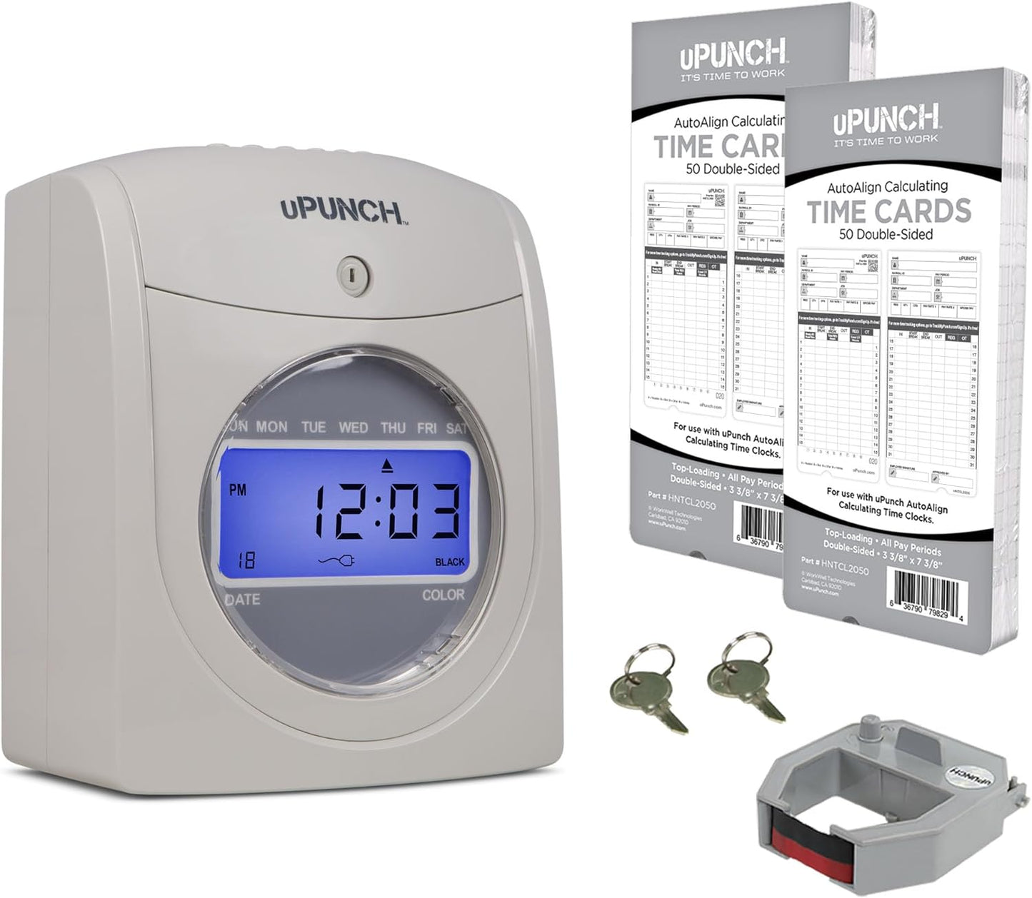 uPunch HN2500 Calculating Time Clock Bundle for Small Business