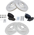 Front & Rear Ceramic Brake Pad and Rotor Kit for 2011-14 Ford Edge