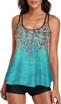Tankini Swimsuit Two Piece - Tummy Control Flowy Tank Top Women's