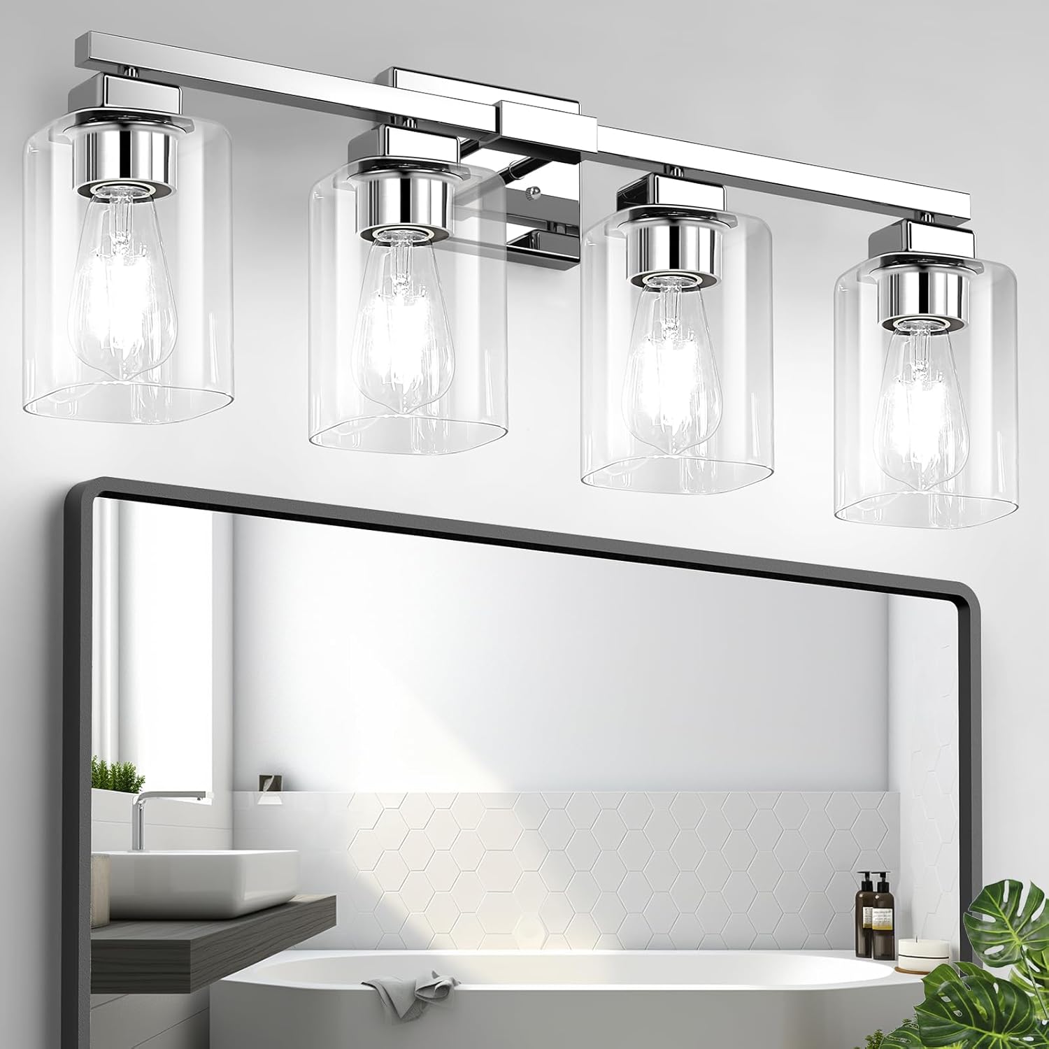 Modern Chrome Bathroom Light Fixtures for Elegant Spaces