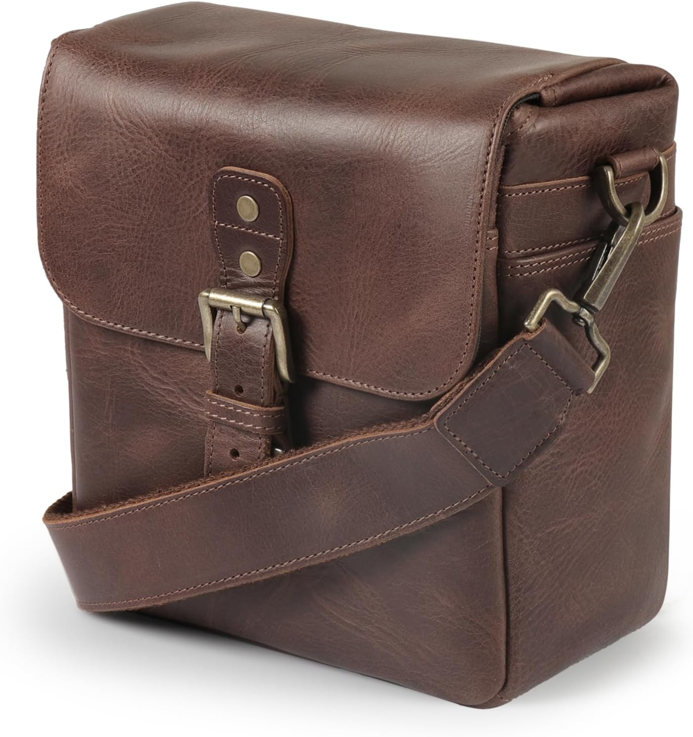 MegaGear Genuine Leather Camera Messenger Bag for Photographers