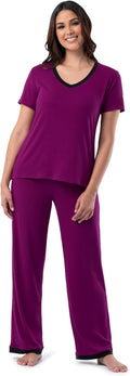 Fruit of the Loom Womens Short Sleeve Tee and Pant 2 Piece