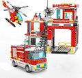 QLT QIAOLETONG City Fire Station Building Kit - 776-Piece STEM Set