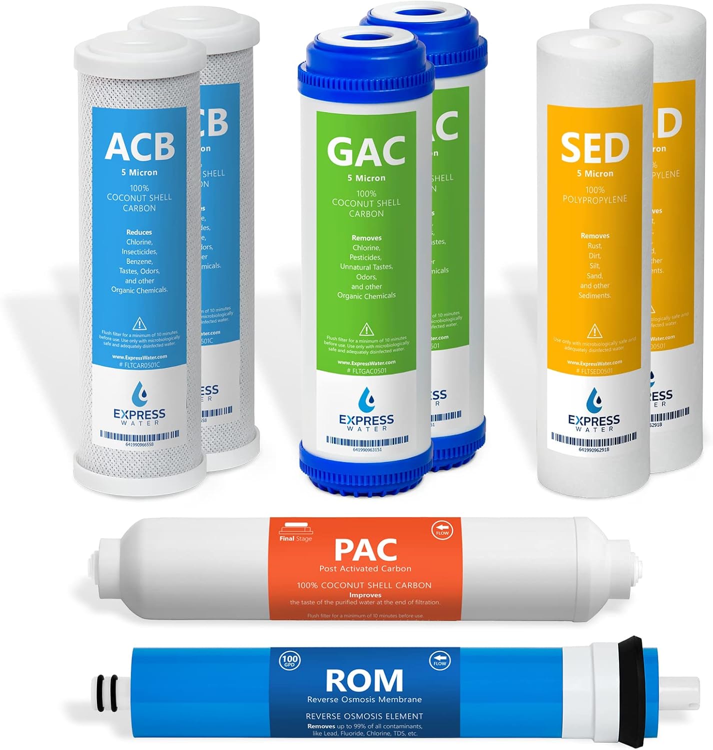 Express Water 1 Year Reverse Osmosis System Replacement Filter Set