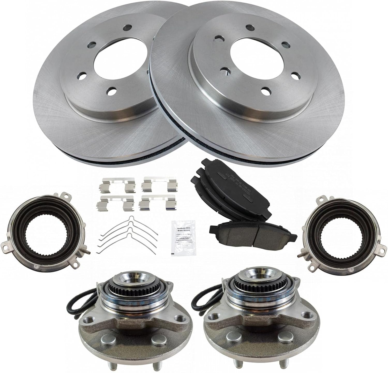 TRQ Front Brake Pad & Rotor Kit for 2005-2008 Ford F-150