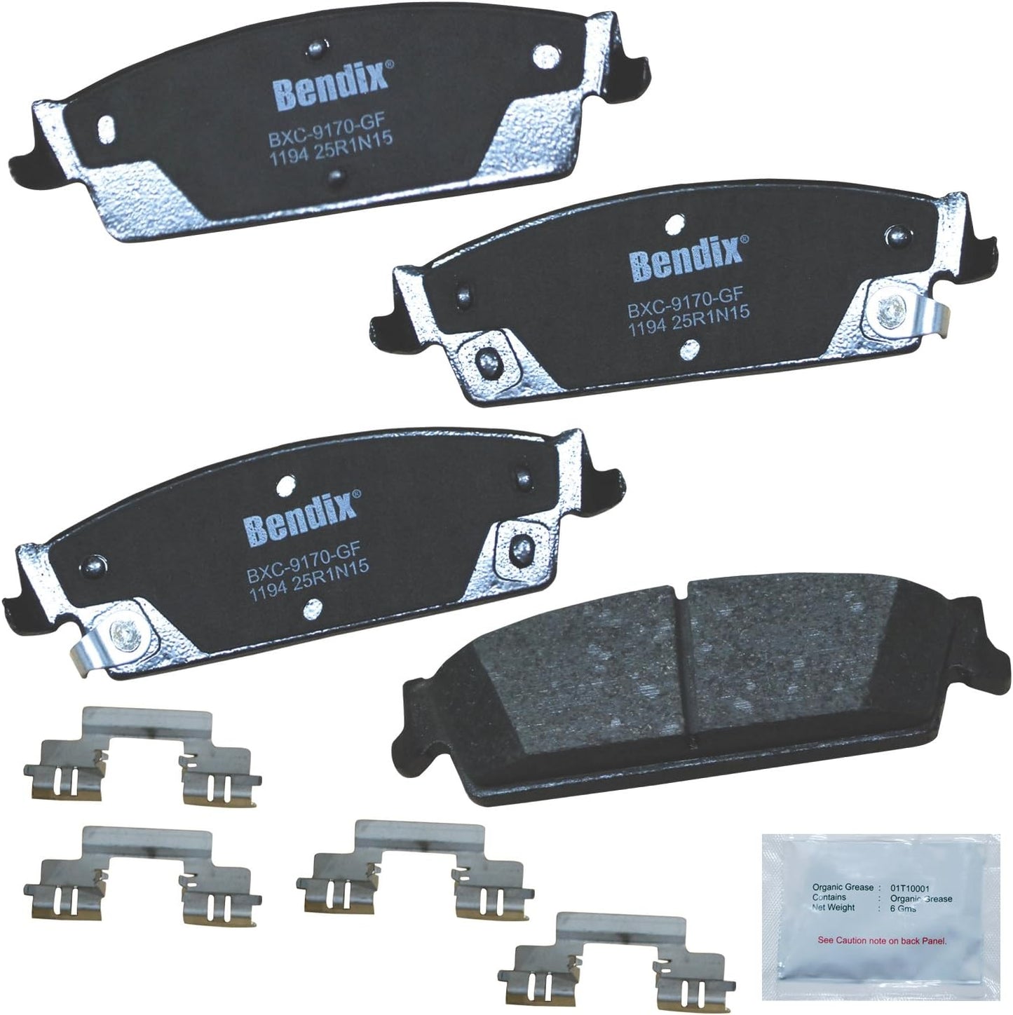 Bendix Priority1 CFC1194 Ceramic Rear Brake Pads for Safety