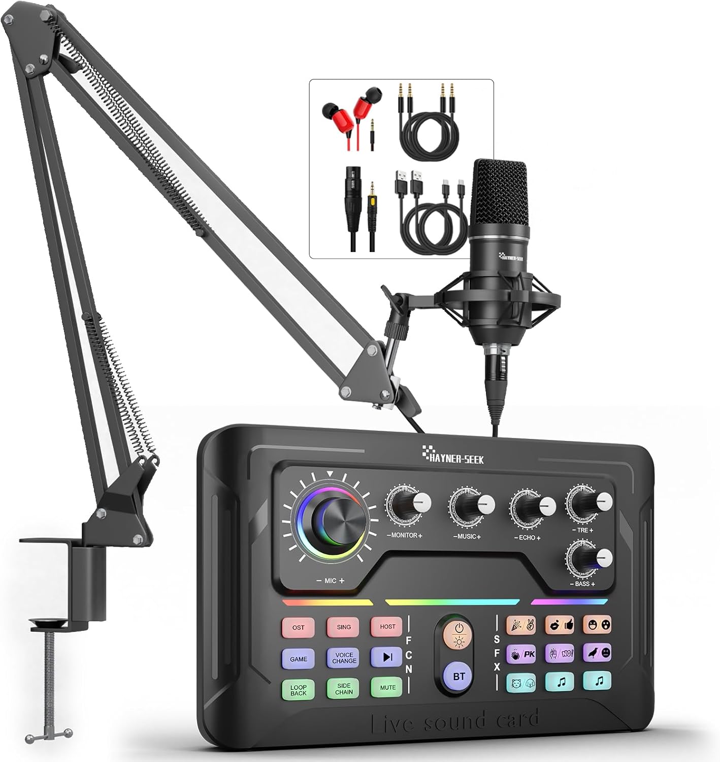 Podcast Equipment Bundle for Beginners with Mixer and Mic