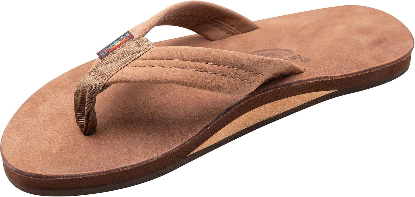 Rainbow Sandals Mens Luxury Leather with Single Layer Arch Support