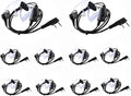 Walkie Talkie Earpiece with Mic Nylon Braided Air Tube - Clear Audio