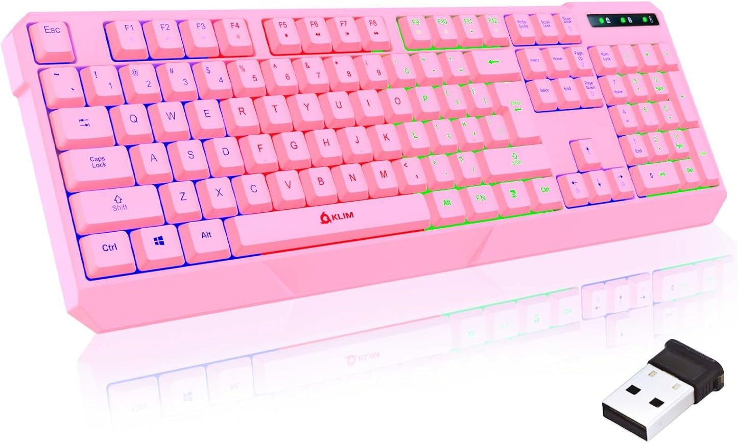 KLIM Chroma Wireless Gaming Keyboard - 2024 Edition - Long Battery Life