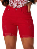 Trendy High Waisted Ripped Jean Shorts for Women by Roswear