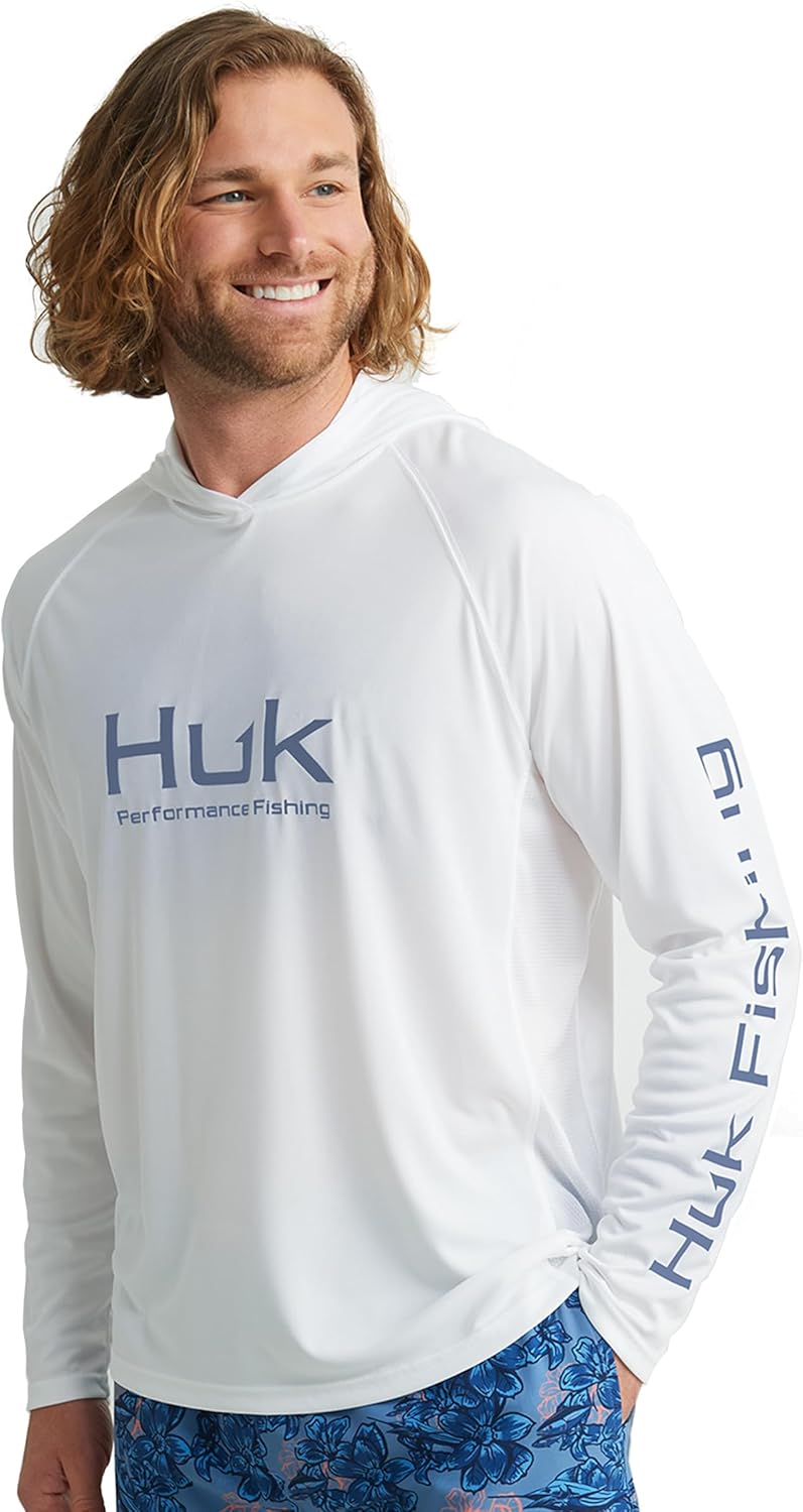 HUK Men's Pursuit Vented Long Sleeve Hoodie for Fishing Comfort