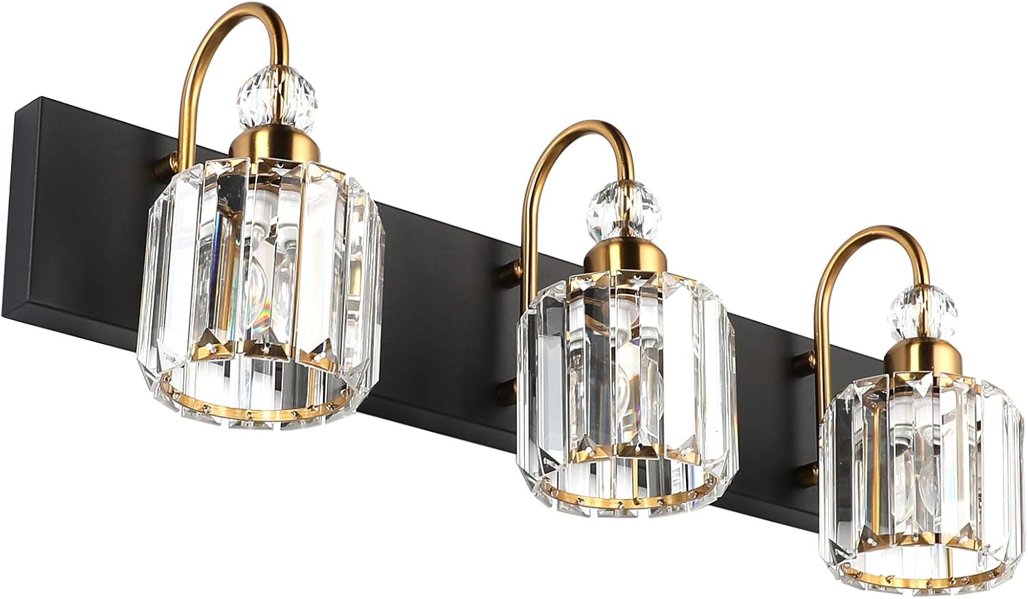 Ralbay Modern Bathroom Vanity Light Fixture with Crystal Design