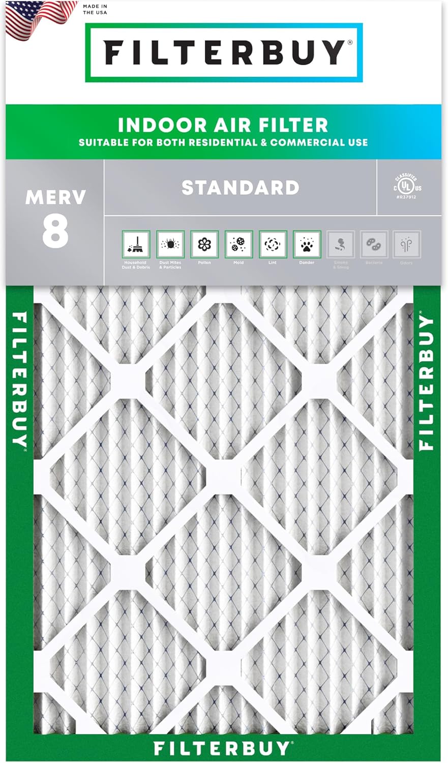 Filterbuy 16x32x1 Air Filter MERV 8 for Dust and Allergies