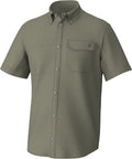 HUK Mens Tide Point Solid Short Sleeve Shirt for Fishing