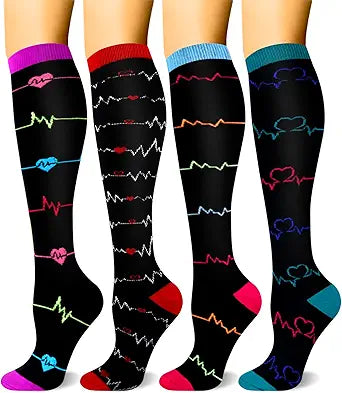 HLTPRO Compression Socks for Medical Support and Travel Comfort