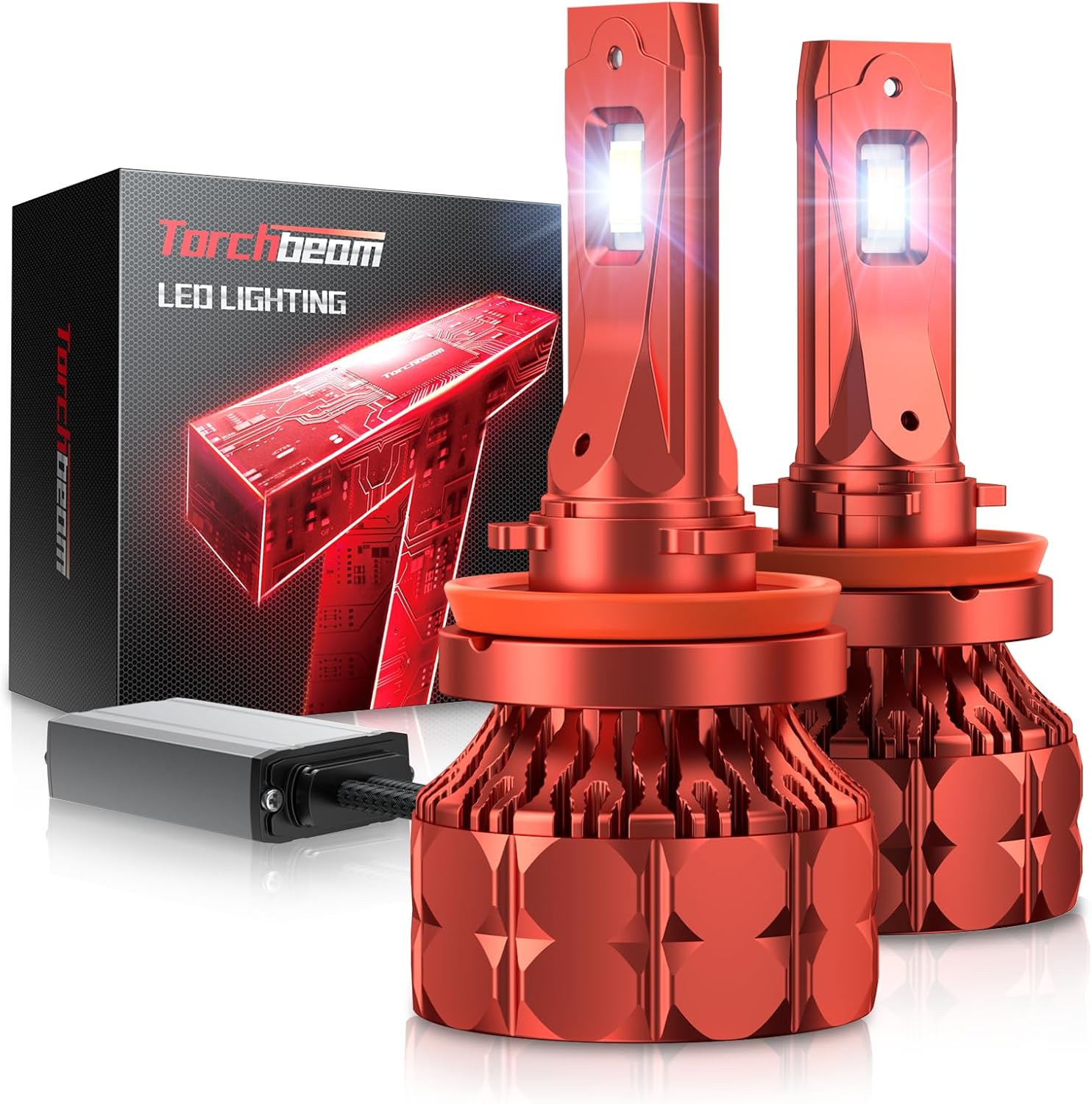 Torchbeam H11/H9/H8 Bulbs T7: 68,000LM Brighter Light Bulbs
