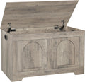 DINZI LVJ Storage Chest 31.5 in Wooden Toy Box - Sturdy Entryway Bench
